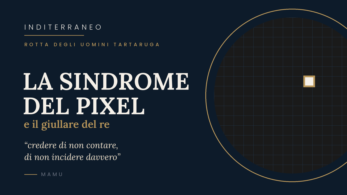 Copertina La sindrome del pixel con griglia e pixel luminoso.